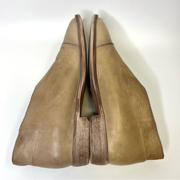 Free People Royale D’Orsay Pointed Toe Leather Flats 36/6 Taupe - Picture 11 of 16